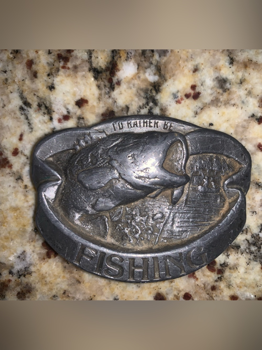I’d Rather Be Fishing Belt Buckle - Pewter Tone